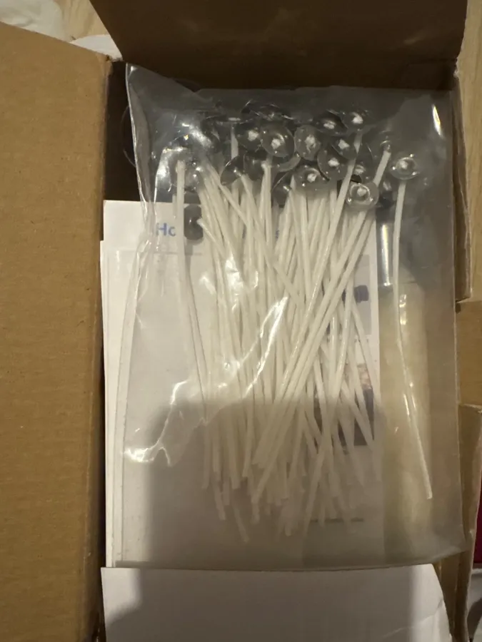 Photo posted by a verified buyer of the Waxwright candle making kit